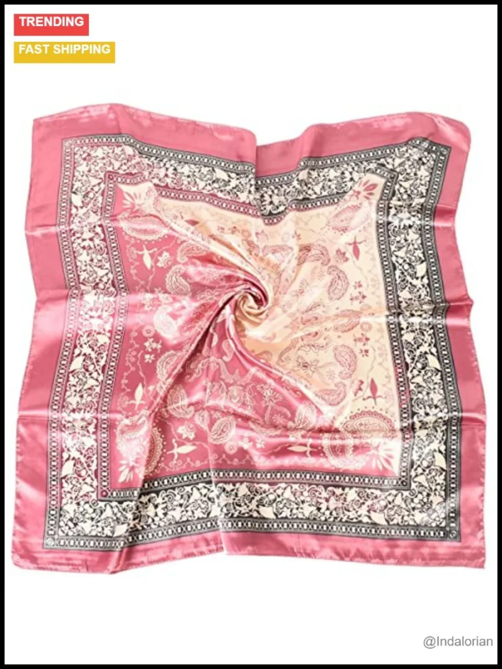 35x35 Polyester Silk Like Hair Scarf Head Wrap Neck Bandana Fashion Square Scarf